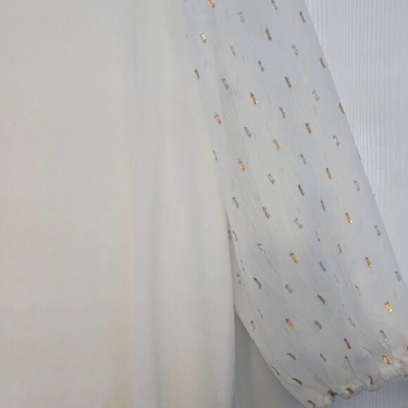 Cure ivory cream color 3/4 tunic top XL - Picture 4 of 5